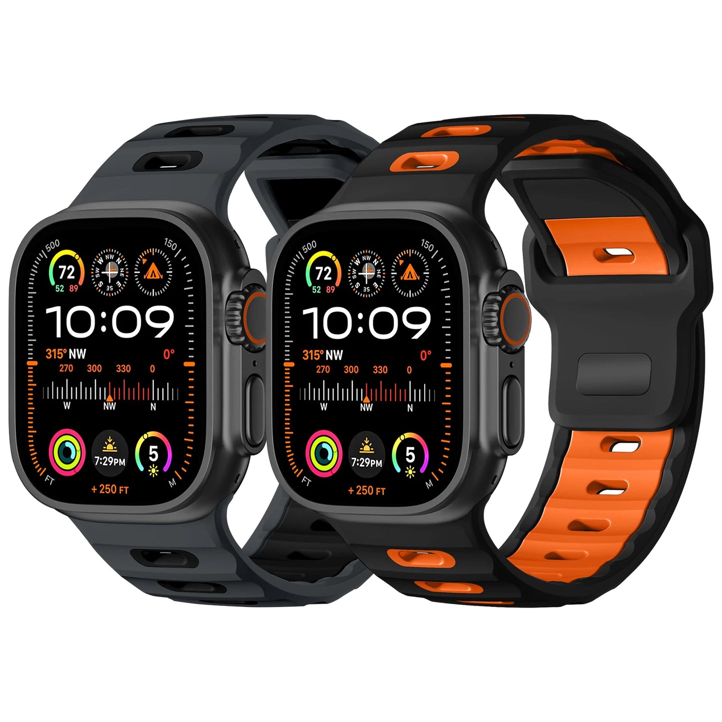 2-Pack Silicone Sport Bands for Apple Watch
