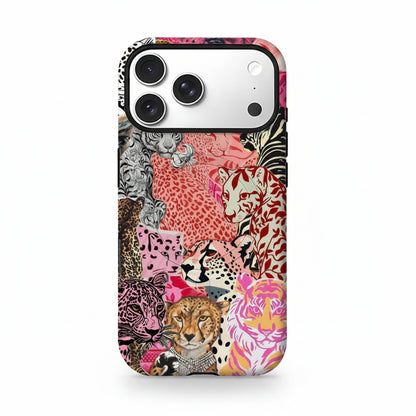 Pink Feline Collage Magnetic iPhone Case