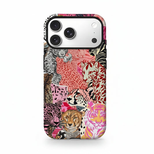 Pink Feline Collage Magnetic iPhone Case
