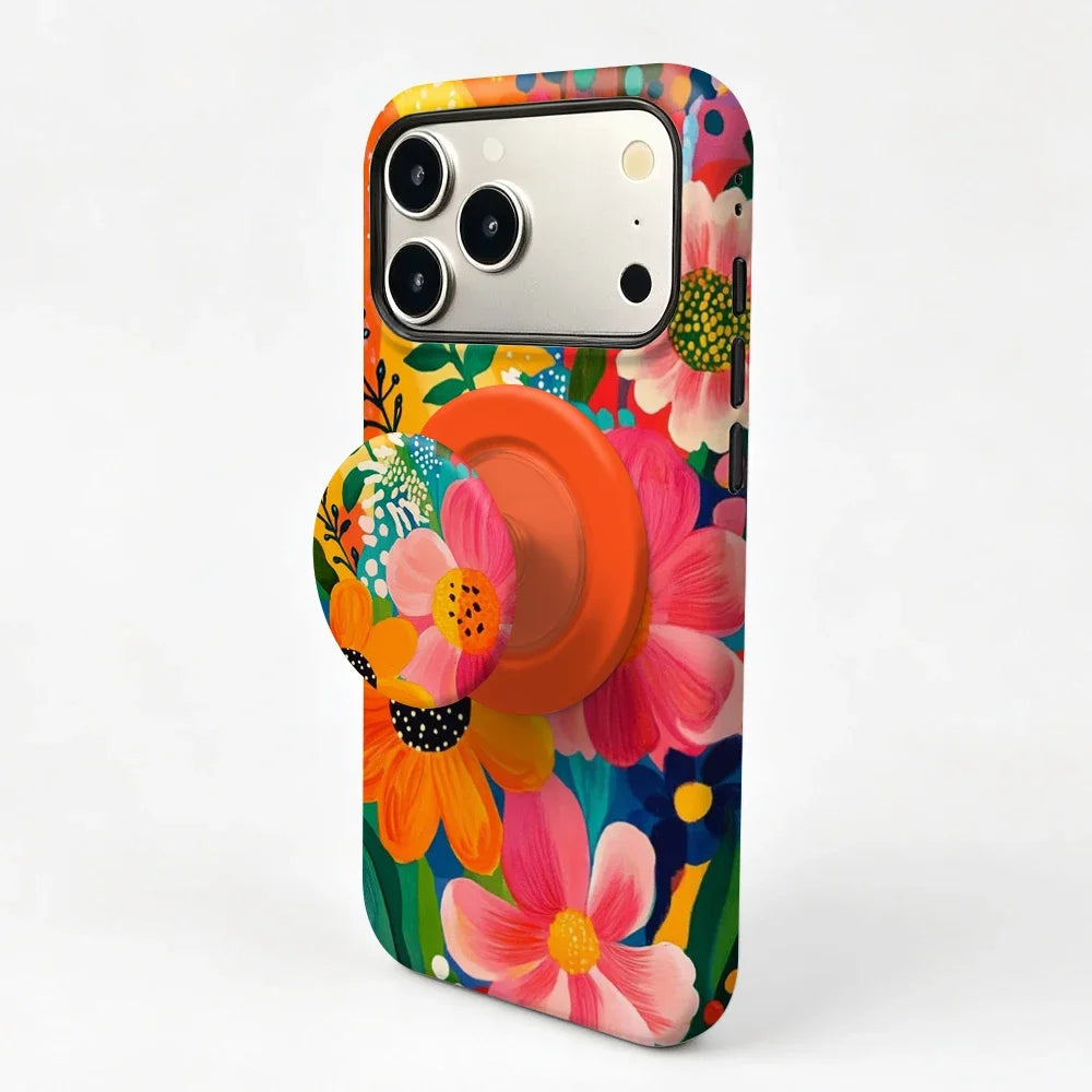 Flower Magnetic iPhone Stand Case