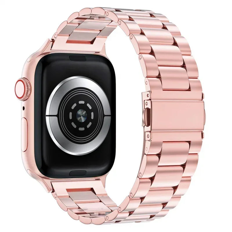 Stainless Steel Strap for Apple Watch band 44mm 45mm 38-42-40-41mm Metal link Bracelet iWatch series 10 8 7 6 5 4 3 se Ultra 49m