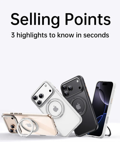 360° MagSafe Rotating Stand iPhone Case