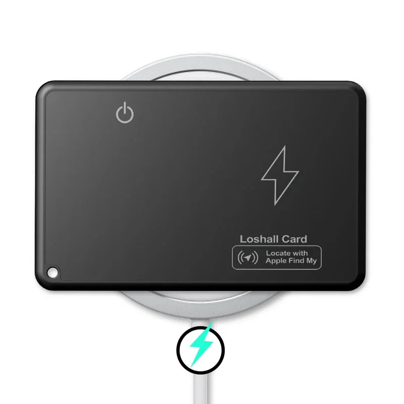 Rechargeable Wallet Tracker Card for Apple Find My