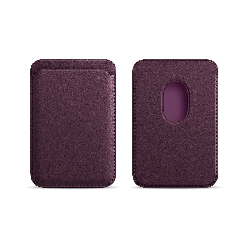 MagSafe Magnetic Leather Card Holder Case