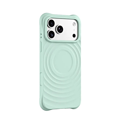 Luxury Wave Pattern Phone Case For iPhone 17 Air 16 15 14 Plus 13 Pro Max For Magsafe Liquid Silicone Anti-Scratch Case Cover