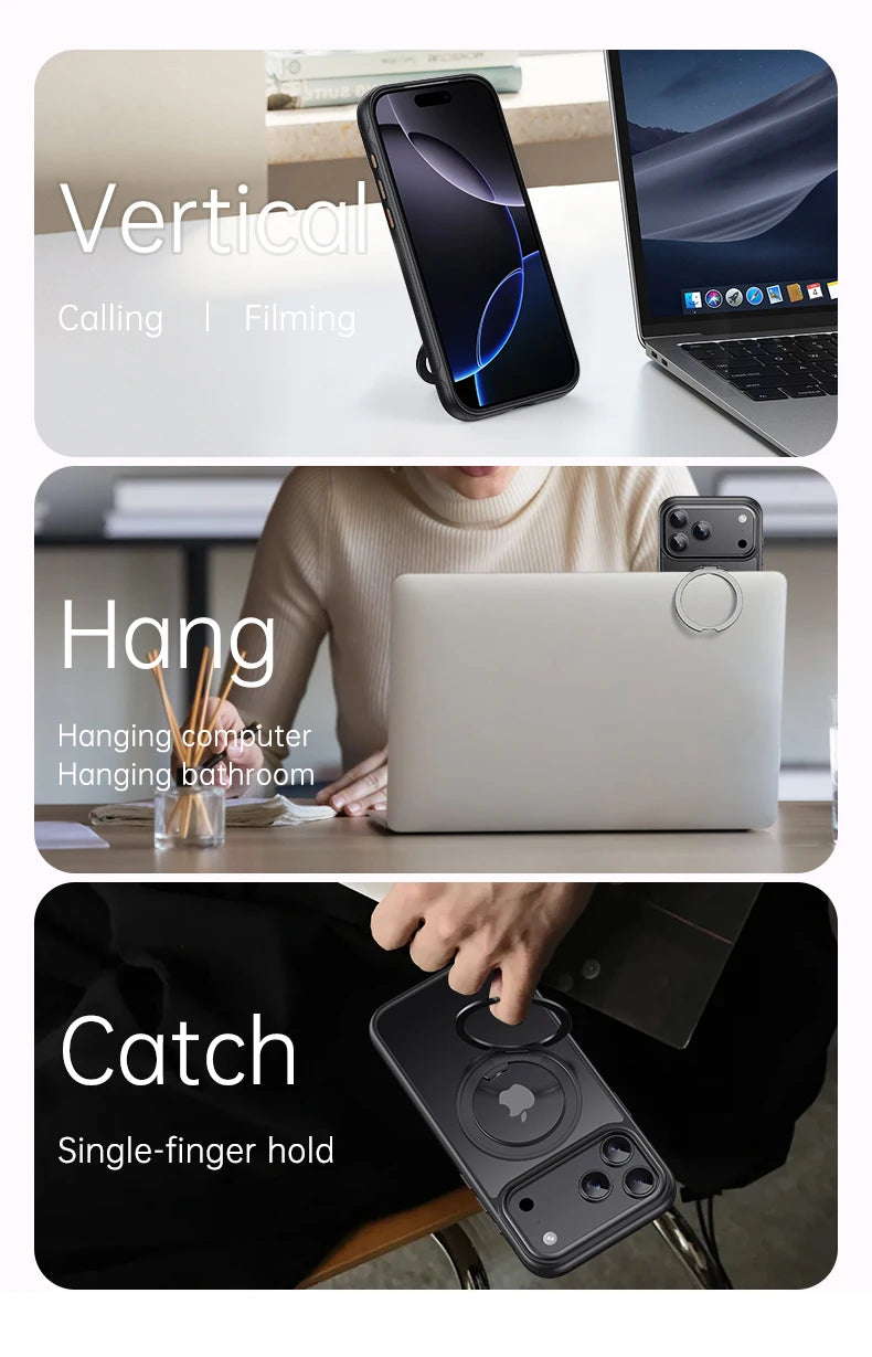 360° MagSafe Rotating Stand iPhone Case