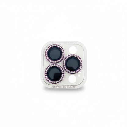 3-2Pcs Luxury Diamond Camera Protector For IPhone 17 16 15 14 13 Pro Max Plus Glitter Ring Lens Glass Back Lens Cap Shiny Cover
