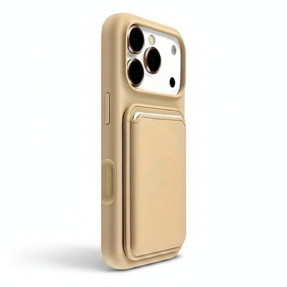 Luxury Silicone Card Holder iPhone Case