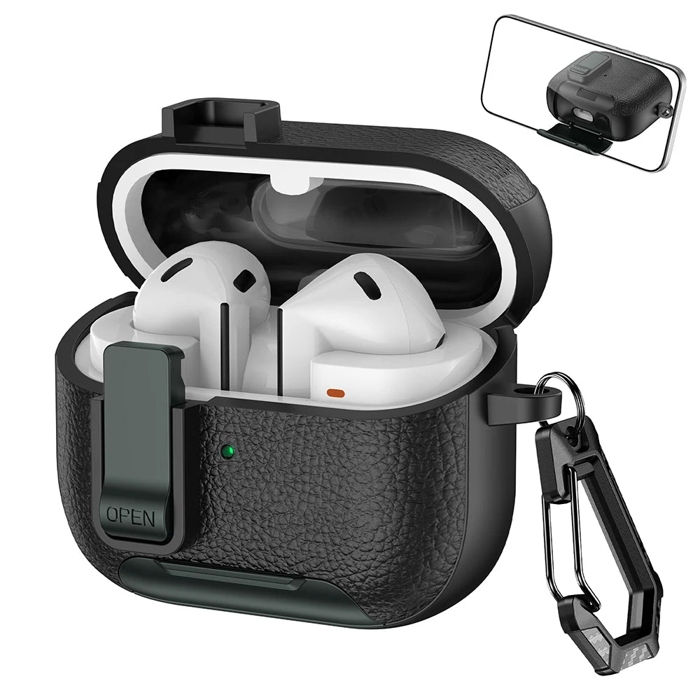 Samsung Galaxy Buds3 Pro Leather Lock Case