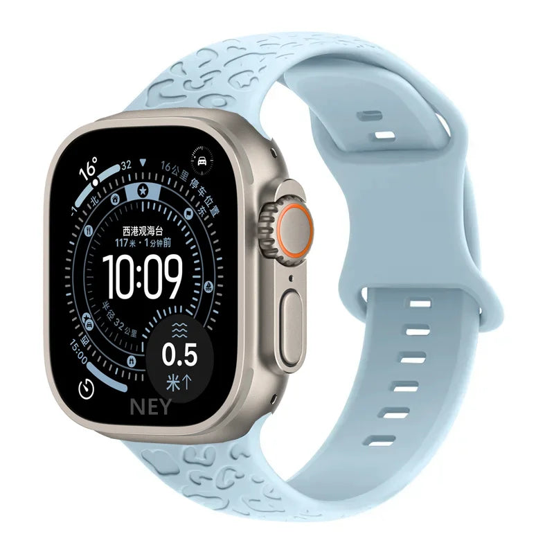 Engraved Silicone Apple Watch Band