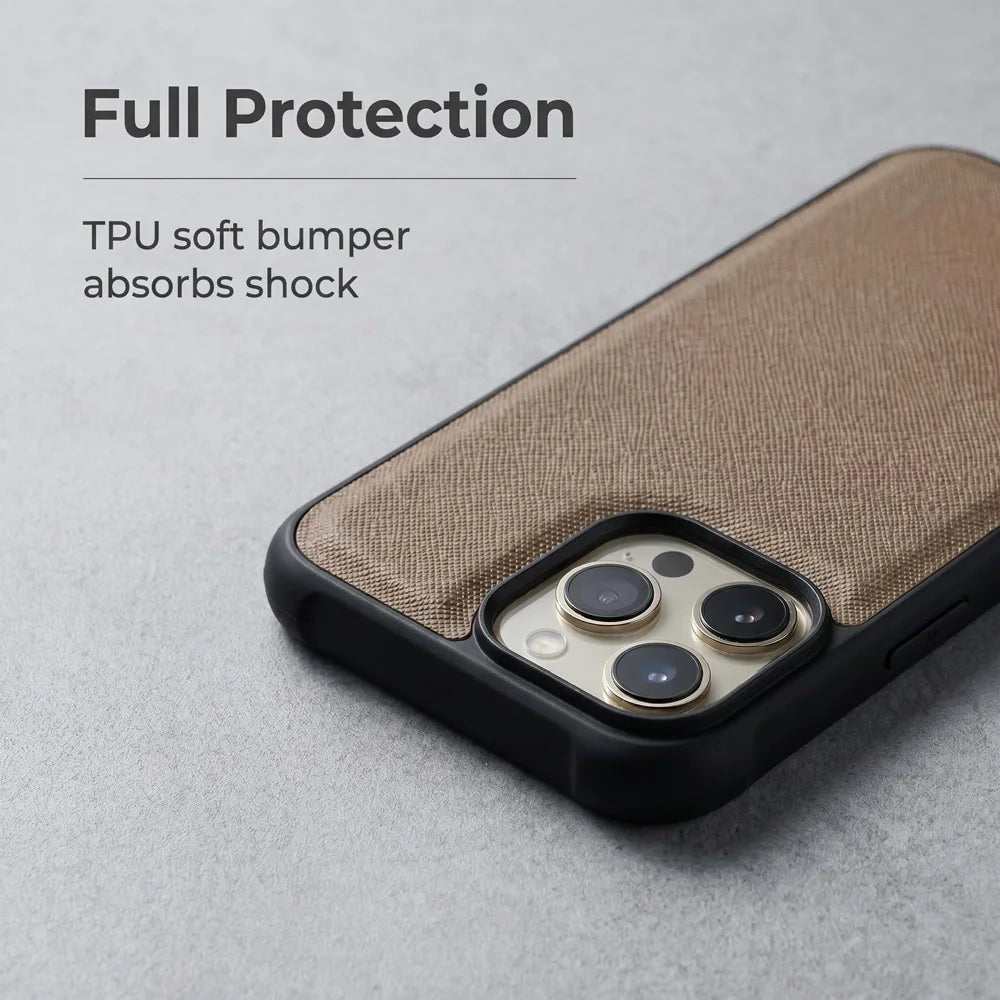 Saffiano PU Leather Luxury iPhone Case