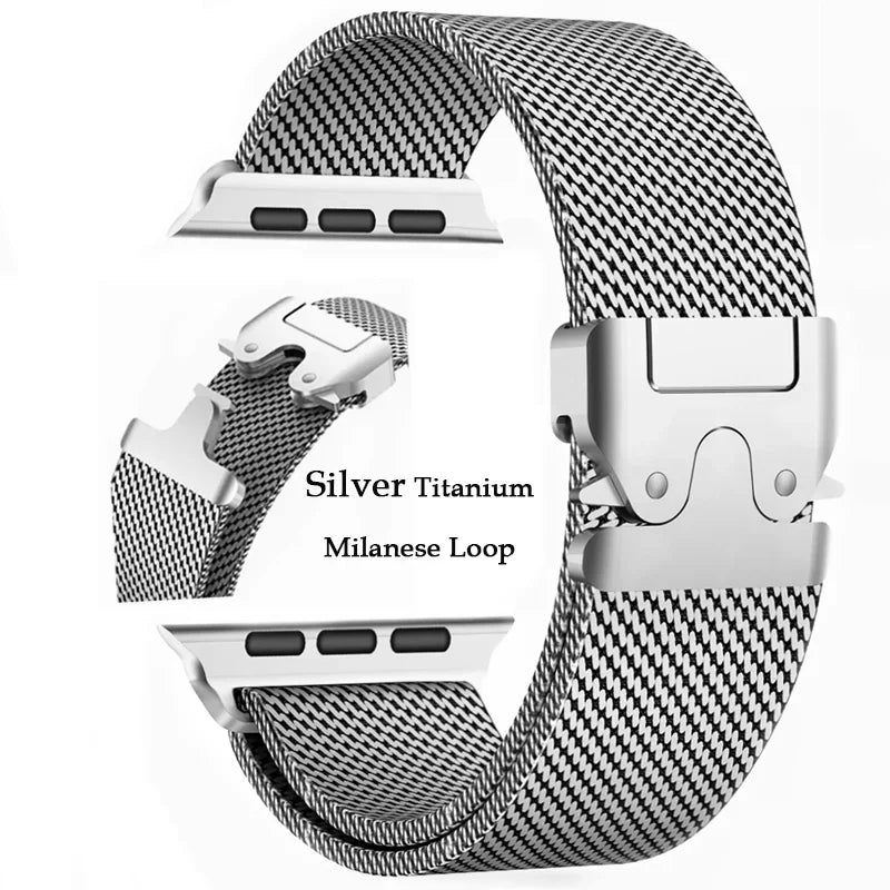 Titanium Milanese Loop Band for Apple Watch