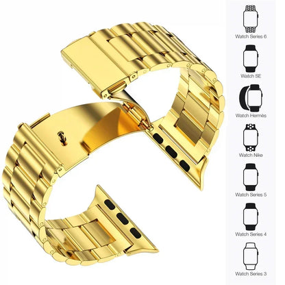 Stainless Steel Strap for Apple Watch band 44mm 45mm 38-42-40-41mm Metal link Bracelet iWatch series 10 8 7 6 5 4 3 se Ultra 49m