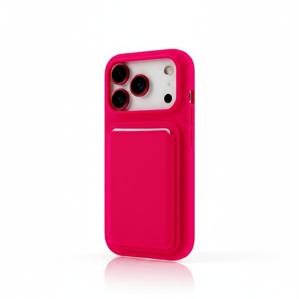 Luxury Silicone Card Holder iPhone Case