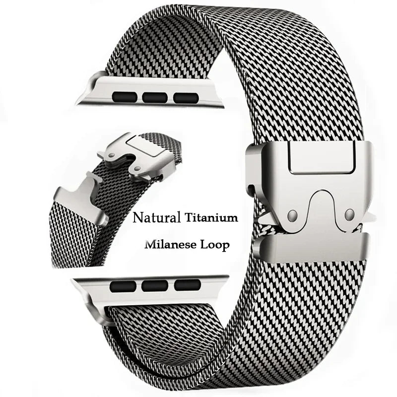Titanium Milanese Loop Band for Apple Watch