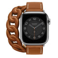 SwiftWrap | Double Tour Leather Band For Apple Watch
