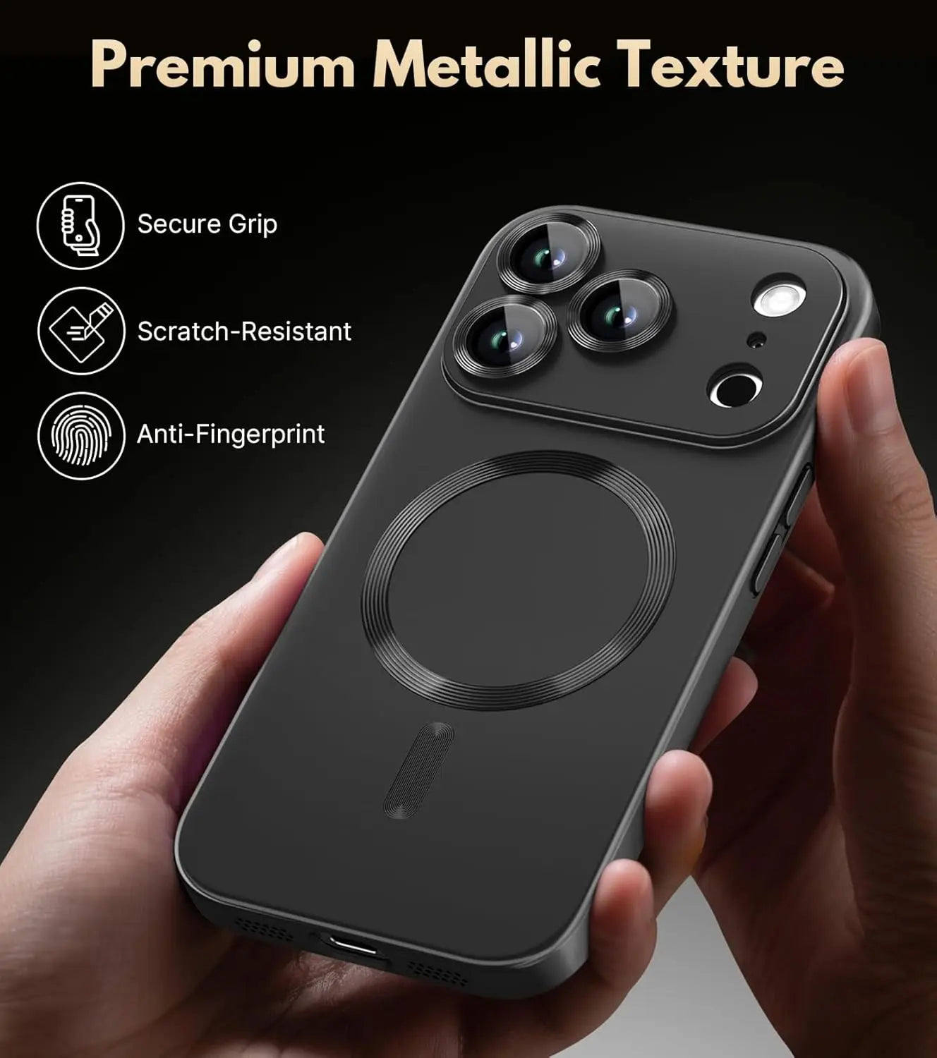 MagSafe Shockproof Matte iPhone Case with Camera Protector