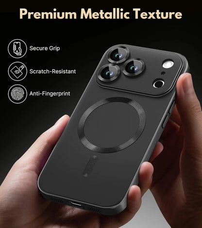 MagSafe Shockproof Matte iPhone Case with Camera Protector