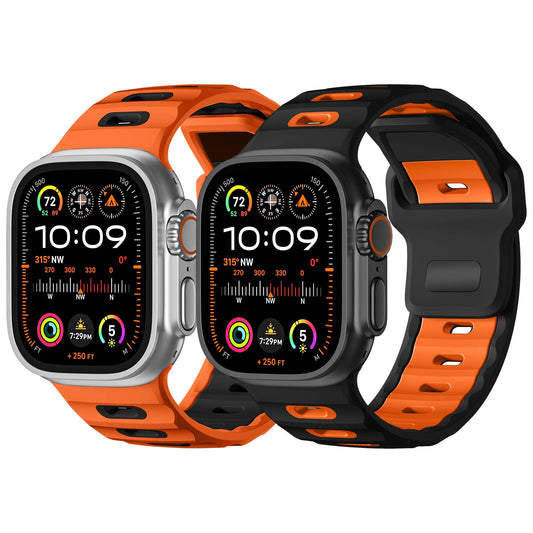 2-Pack Silicone Sport Bands for Apple Watch