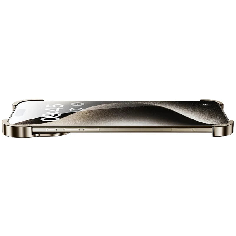 Frameless Metal Bumper Corner Case for iPhone