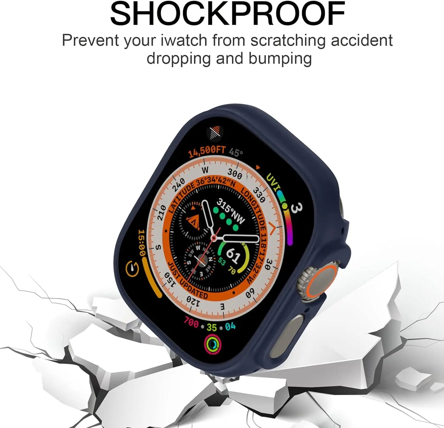 Rugged PC Bumper Case for Apple Watch Ultra 2 & 3