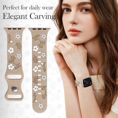 Engraved Silicone Band for Apple Watch