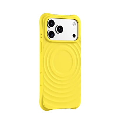 Luxury Wave Pattern Phone Case For iPhone 17 Air 16 15 14 Plus 13 Pro Max For Magsafe Liquid Silicone Anti-Scratch Case Cover