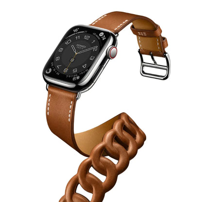 Double Tour Swift Leather Band for Apple Watch