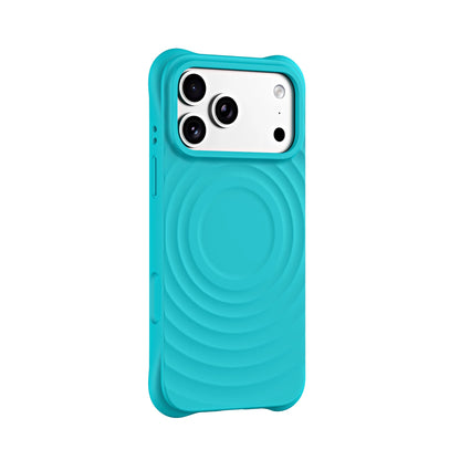 Luxury Wave Pattern Phone Case For iPhone 17 Air 16 15 14 Plus 13 Pro Max For Magsafe Liquid Silicone Anti-Scratch Case Cover