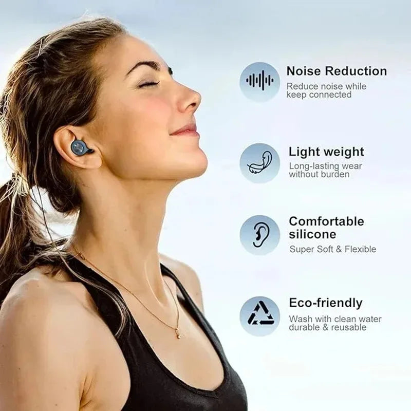Silicone Sleep & Swim Noise Reduction Ear Plugs
