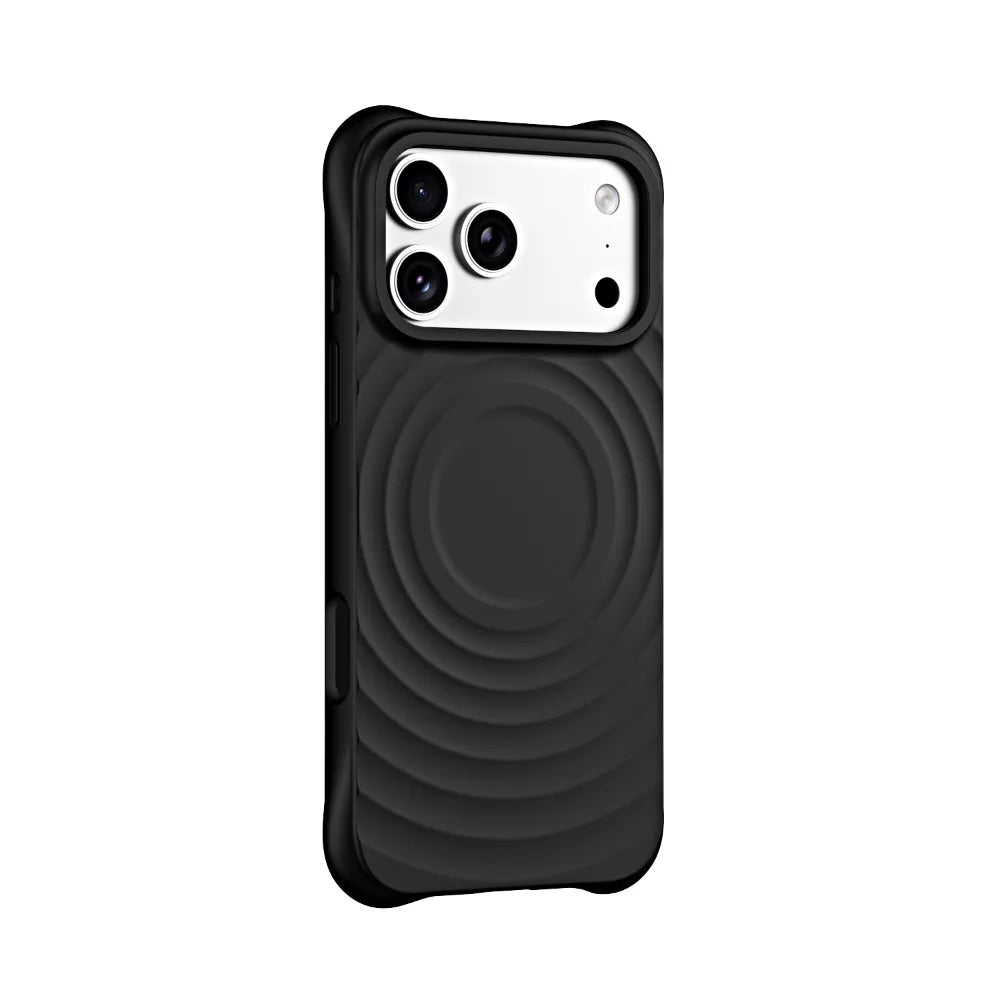 Luxury Wave Pattern Phone Case For iPhone 17 Air 16 15 14 Plus 13 Pro Max For Magsafe Liquid Silicone Anti-Scratch Case Cover