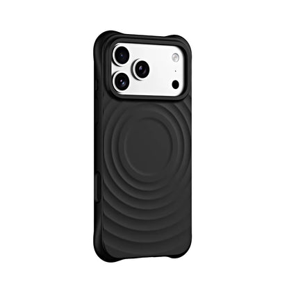 Luxury Wave Pattern Phone Case For iPhone 17 Air 16 15 14 Plus 13 Pro Max For Magsafe Liquid Silicone Anti-Scratch Case Cover