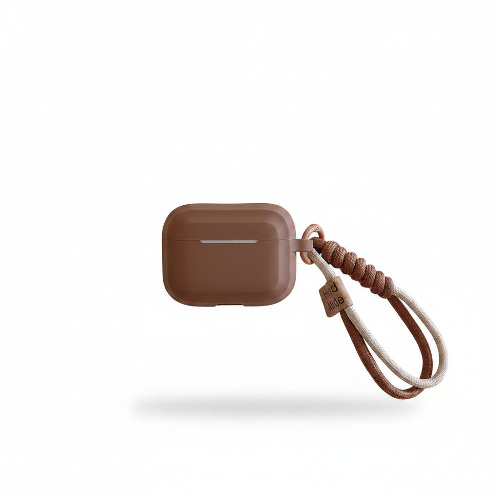 Caramel Silicone AirPods Case with Bracelet