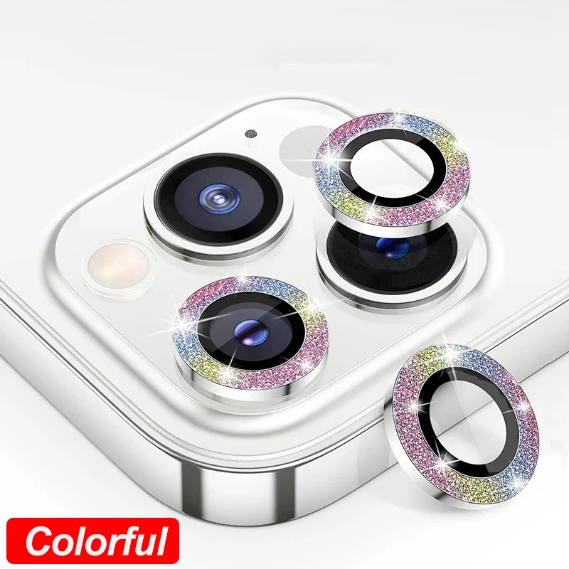 Diamond Metal Camera Lens Protector for iPhone