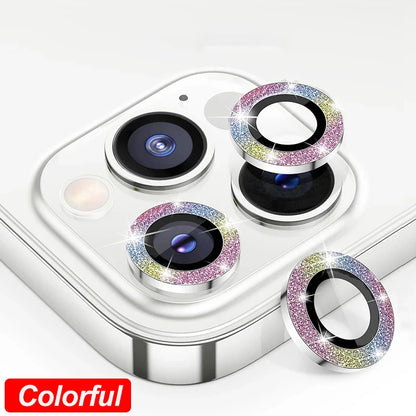 Diamond Metal Camera Lens Protector for iPhone