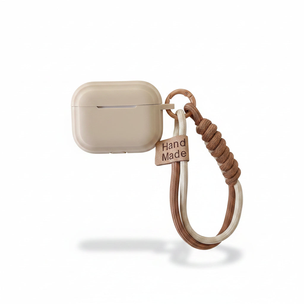 Caramel Silicone AirPods Case with Bracelet