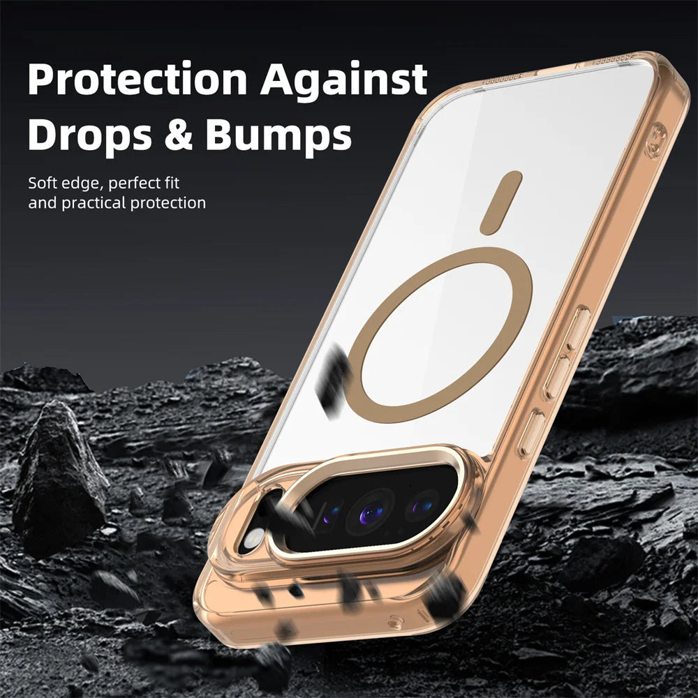 Funda Magnética Transparente de Lujo para Google Pixel