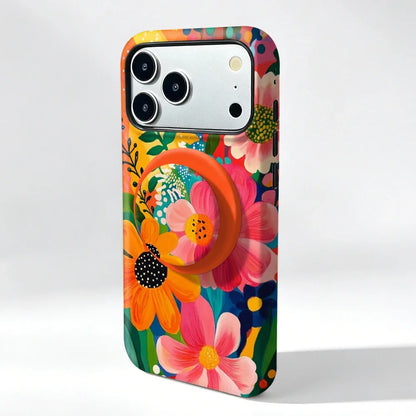 Flower Magnetic iPhone Stand Case