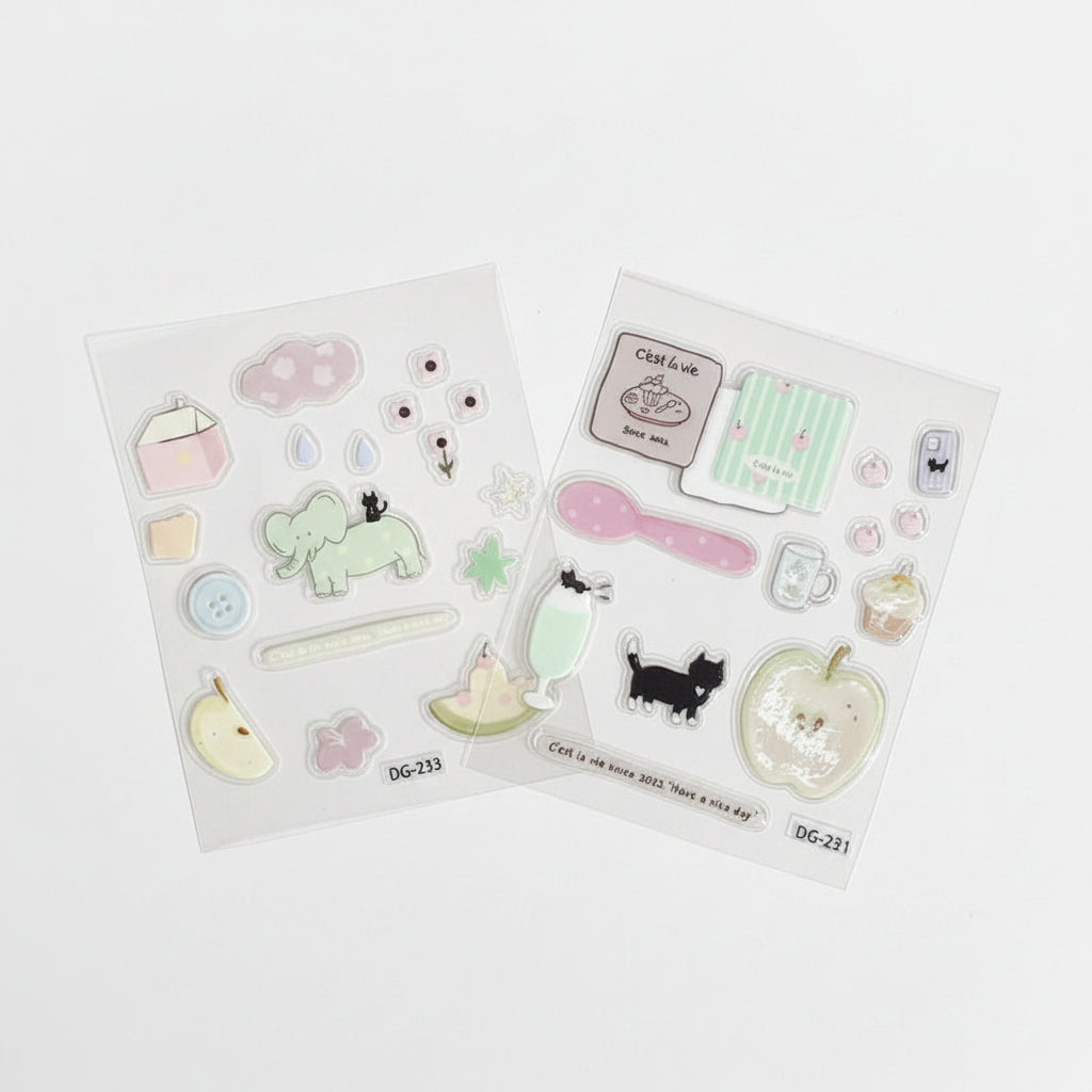 Kawaii 3D Jelly Phone Case Stickers