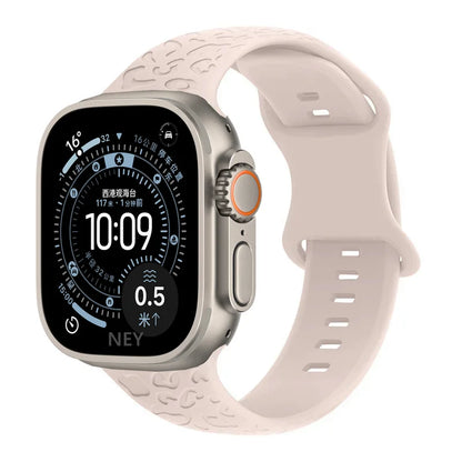 Engraved Silicone Apple Watch Band