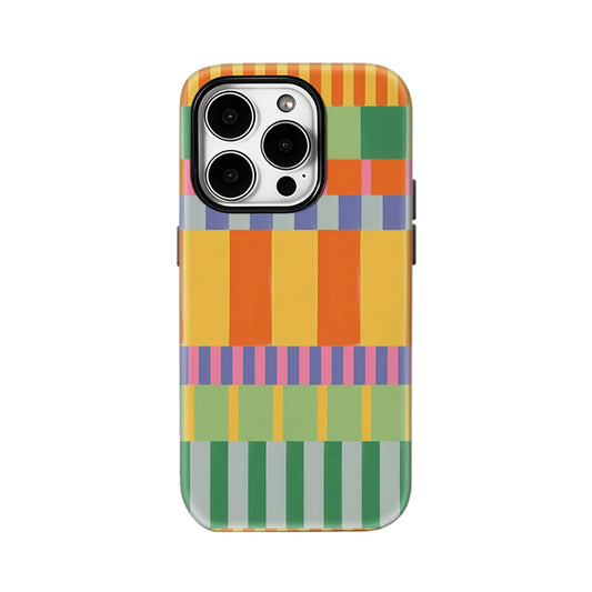 Colorful Geometric Patchwork iPhone Case
