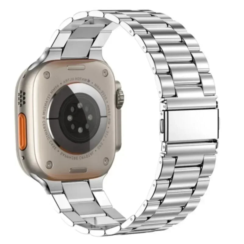 Stainless Steel Strap for Apple Watch band 44mm 45mm 38-42-40-41mm Metal link Bracelet iWatch series 10 8 7 6 5 4 3 se Ultra 49m