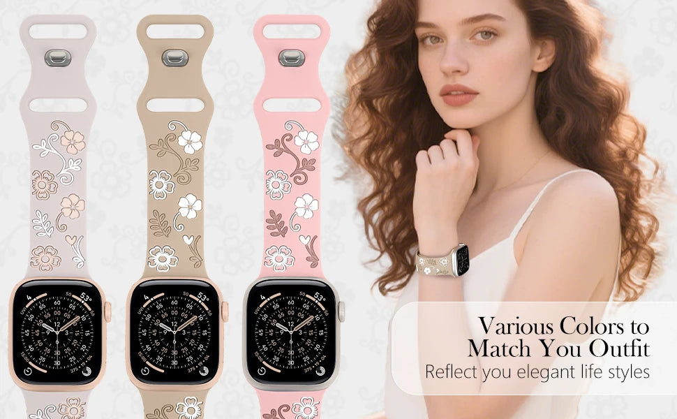 Engraved Silicone Band for Apple Watch
