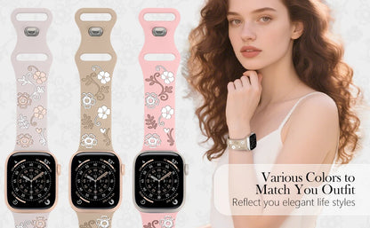 Engraved Silicone Band for Apple Watch