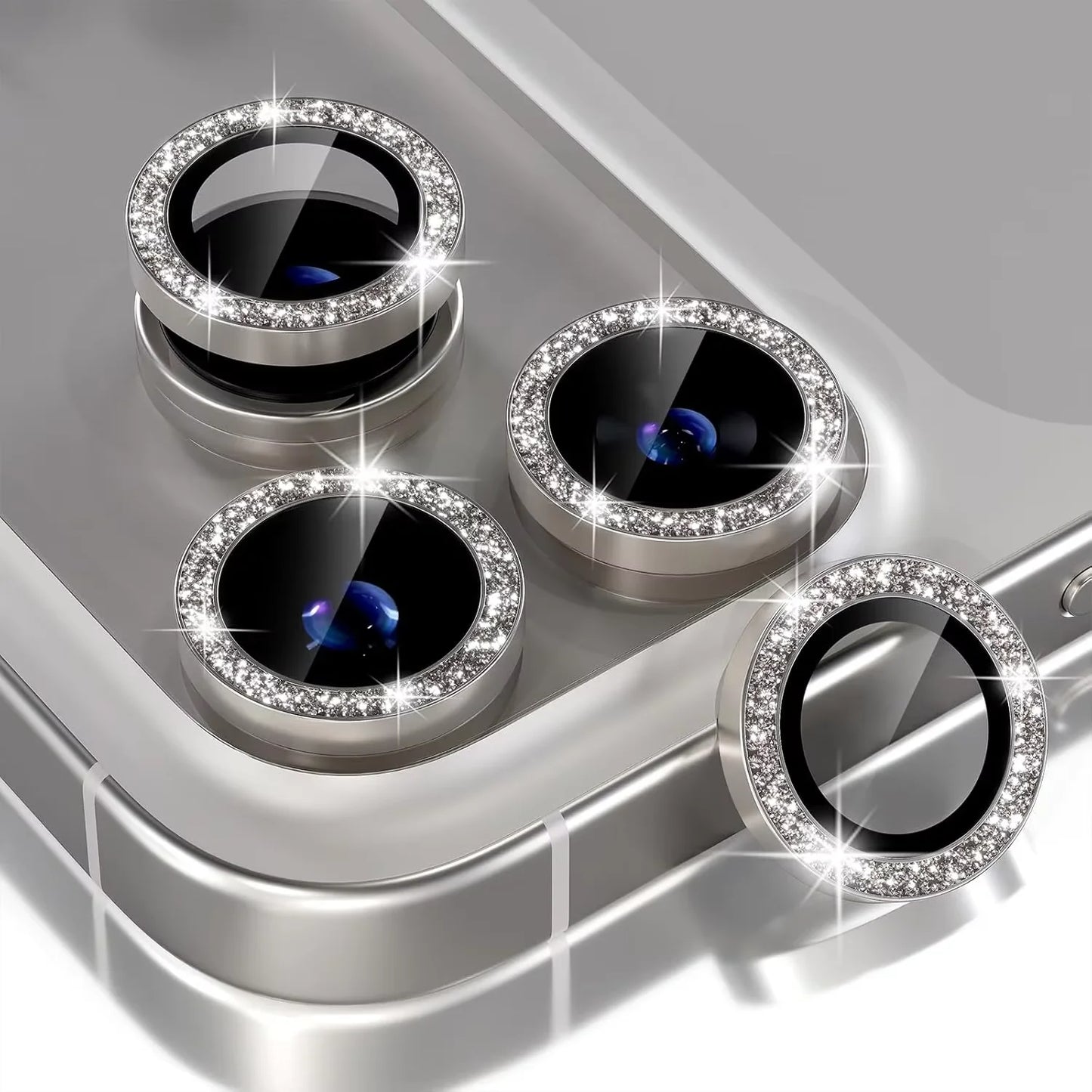 Diamond Metal Camera Lens Protector for iPhone