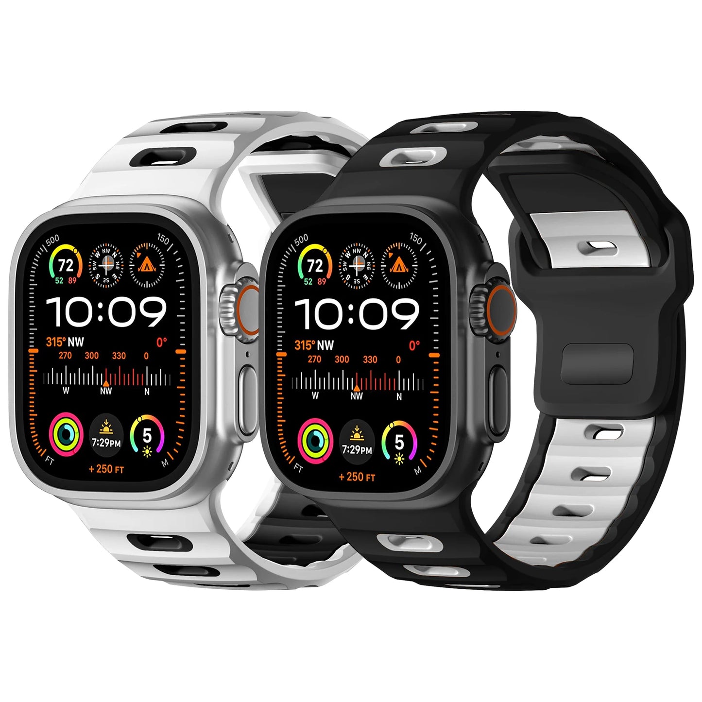 2-Pack Silicone Sport Bands for Apple Watch