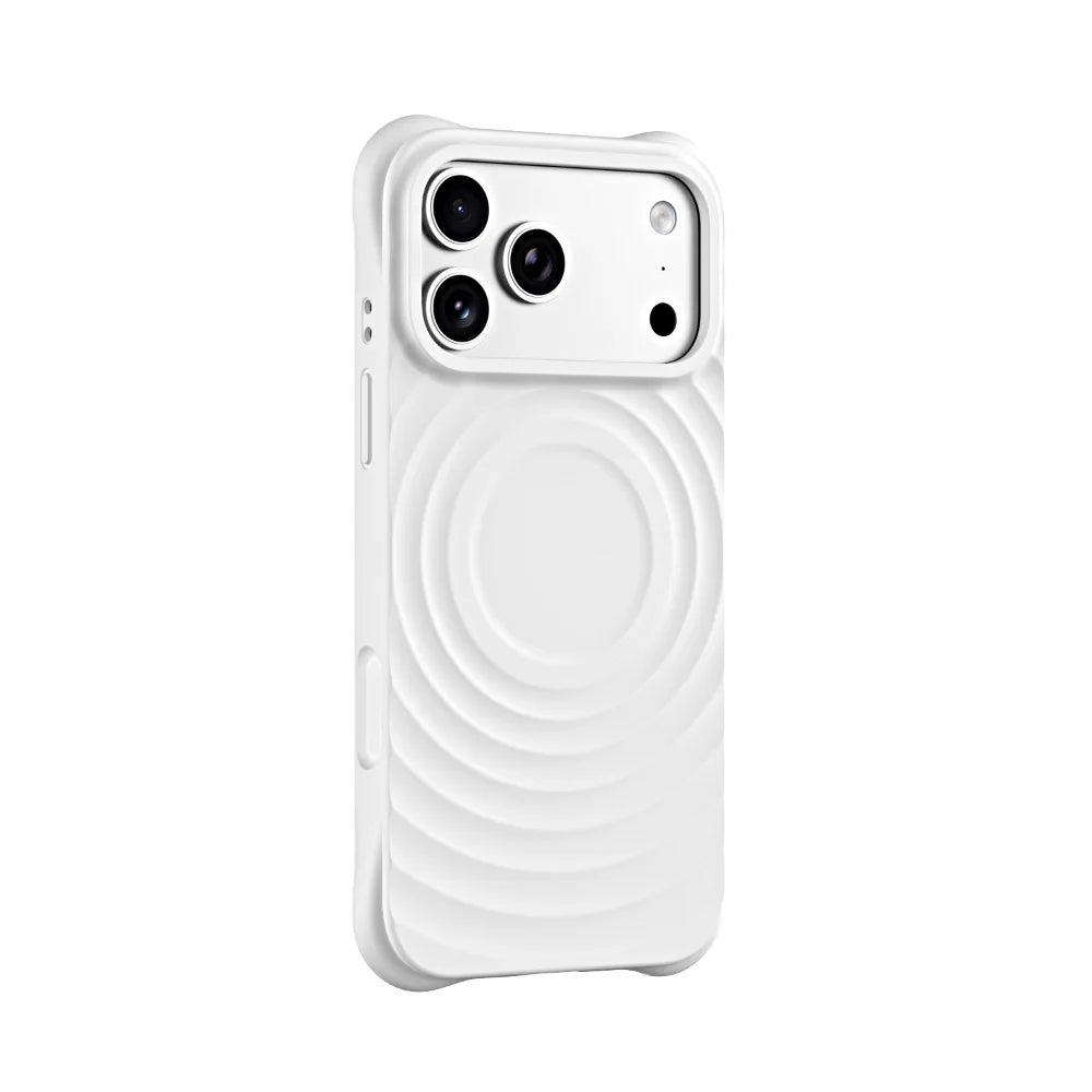 Luxury Wave Pattern Phone Case For iPhone 17 Air 16 15 14 Plus 13 Pro Max For Magsafe Liquid Silicone Anti-Scratch Case Cover