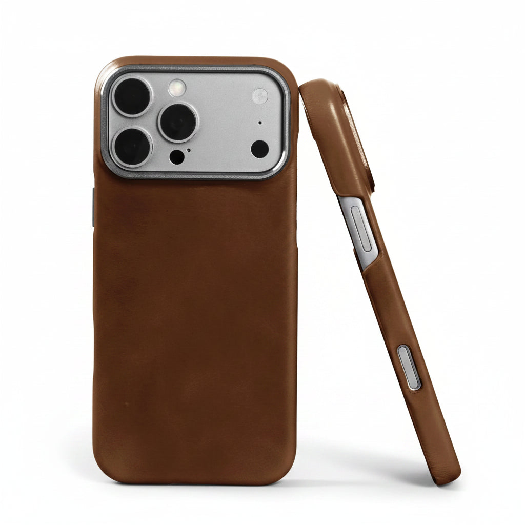 Luxury Genuine Leather MagSafe iPhone Case