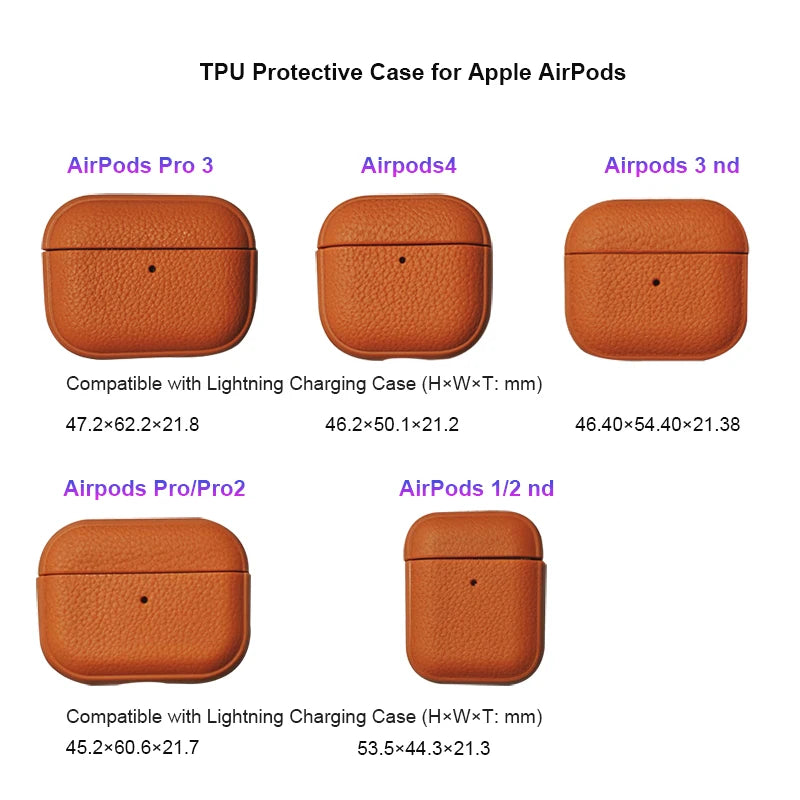 Leather Texture AirPods Protective Case