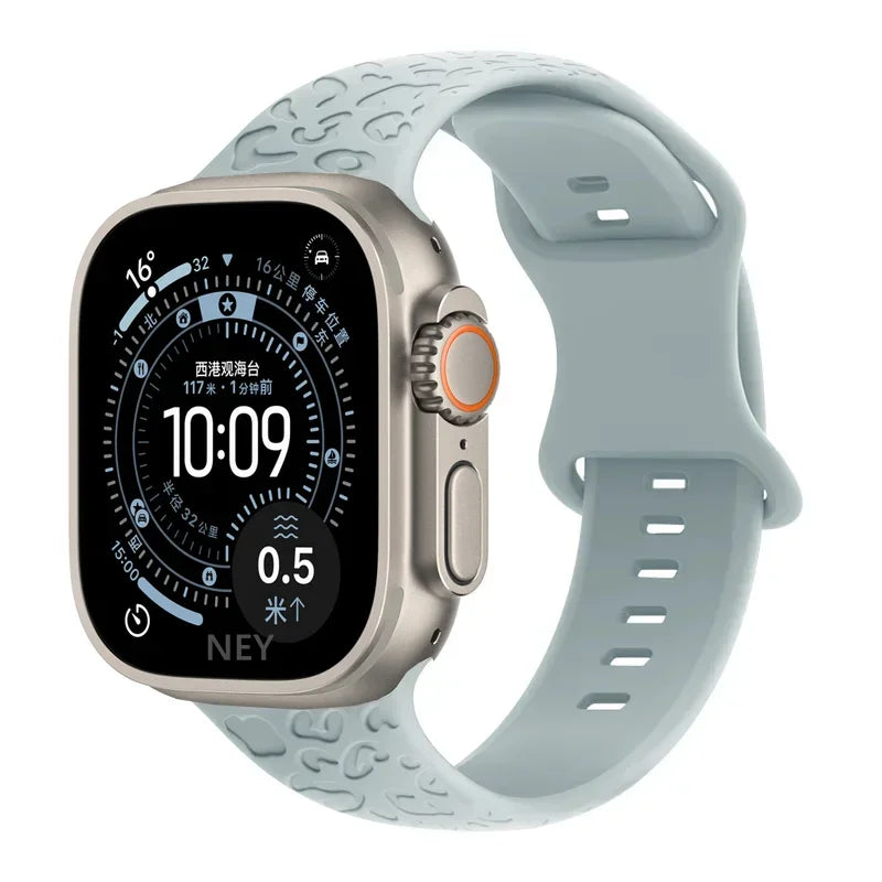 Engraved Silicone Apple Watch Band